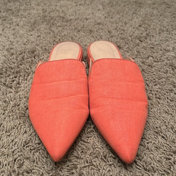 Neon coral mules. Size 7.5 (38) - Picture 2 of 3